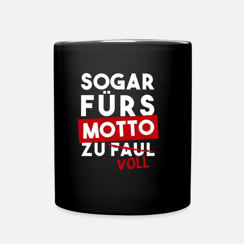 Sogar für's Motto zu voll Abschluss Abschlusspulli - Tasse einfarbig - Schwarz