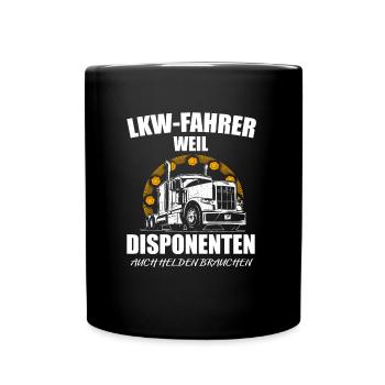 Les camionneurs, car les dispatchers ont aussi besoin de héros - Mug uni - noir - Devant