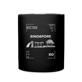 Singapur Insel - Tasse einfarbig - Schwarz - Vorne