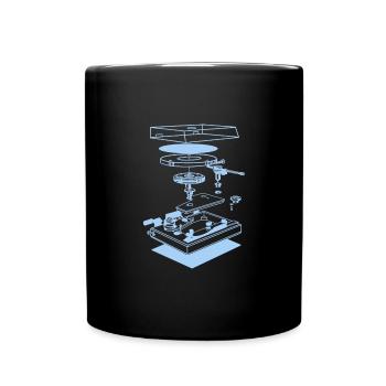 DJ Silhouette Mixer Djane Disco Rave Gift - Full Colour Mug - black - Front