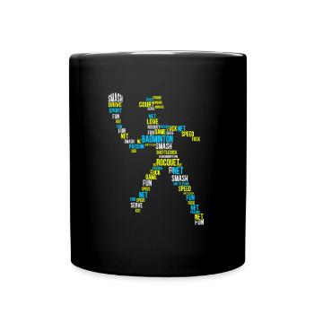 Badminton Badminton badminton player - Full Colour Mug - black - Front