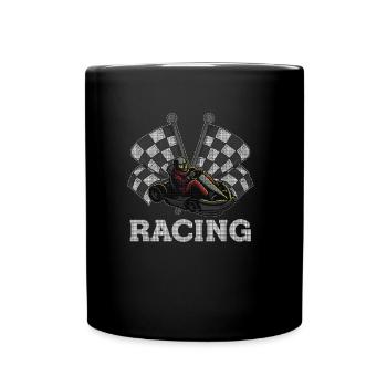 Kart driver kart racing race - Full Colour Mug - black - Front