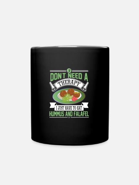 Hummus and Falafel T-Shirt - Mug uni - noir