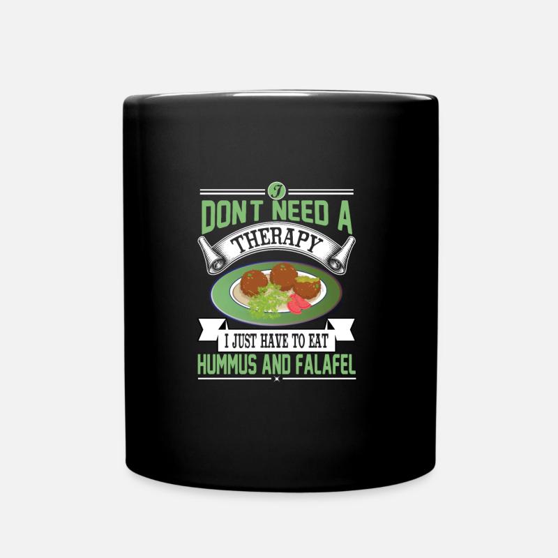 Hummus and Falafel T-Shirt - Full Colour Mug - black