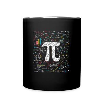 Pi Day Math Equation Math Teacher Student Geek Gif - Full Colour Mug - black - Front