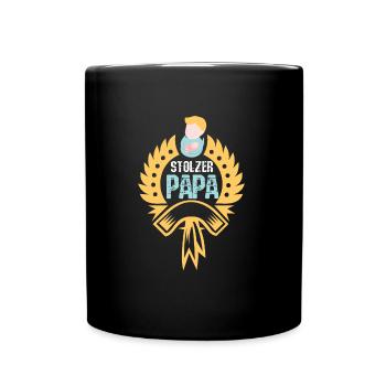 Stolzer Papa - Tasse einfarbig - Schwarz - Vorne