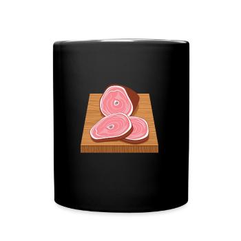 jambon - Mug uni - noir - Devant