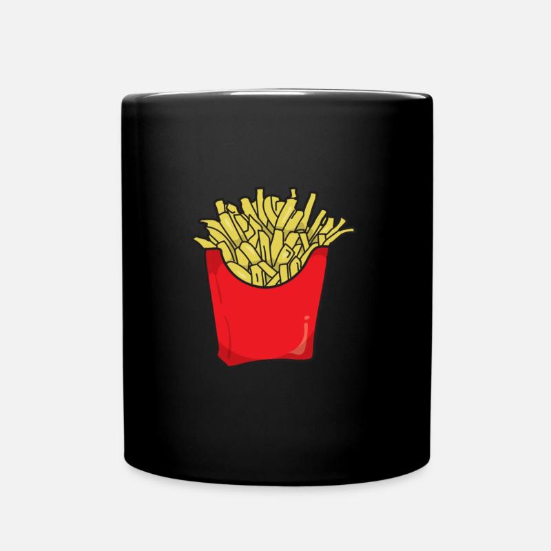 Pommes - Tasse einfarbig - Schwarz