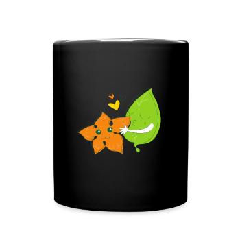 Amoureux des saisons - automne - printemps - Mug uni - noir - Devant
