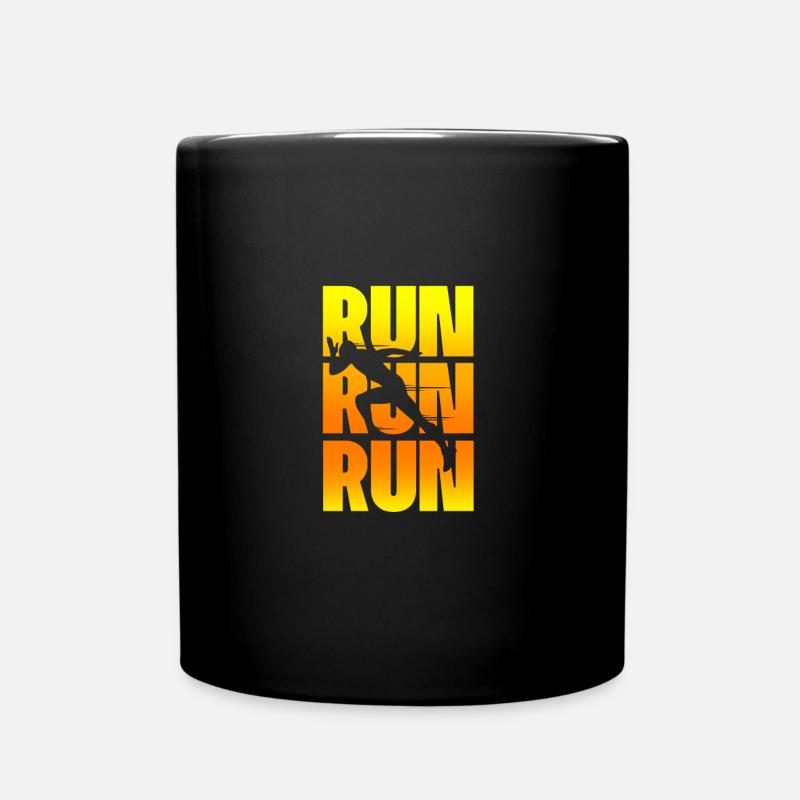 RUN RUN RUN - Tasse einfarbig - Schwarz