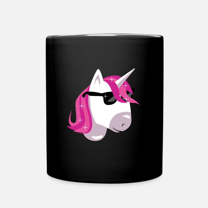 unicorn - Full Colour Mug - black