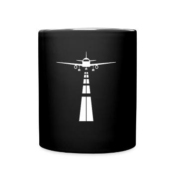 Départ du capitaine de l'avion pilote - Mug uni - noir - Devant
