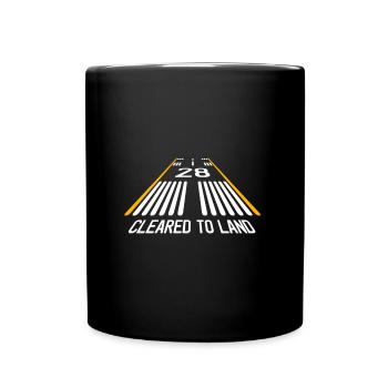 Départ du capitaine de l'avion pilote - Mug uni - noir - Devant