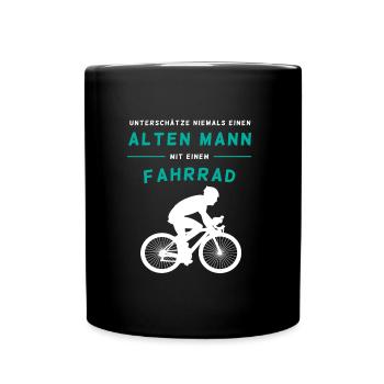 Bicycle - Old man - Full Colour Mug - black - Front