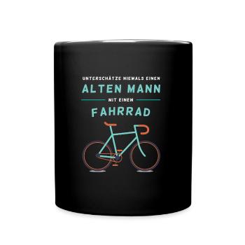 Bicycle - Old man - Full Colour Mug - black - Front