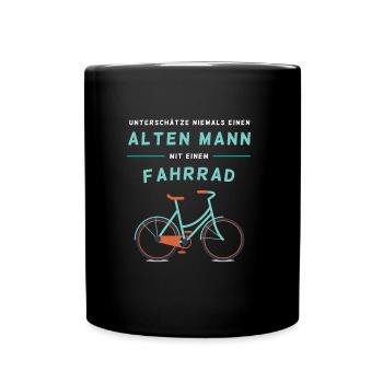 Bicycle - Old man - Full Colour Mug - black - Front