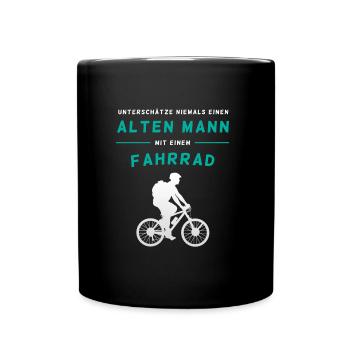Bicycle - Old man - Full Colour Mug - black - Front