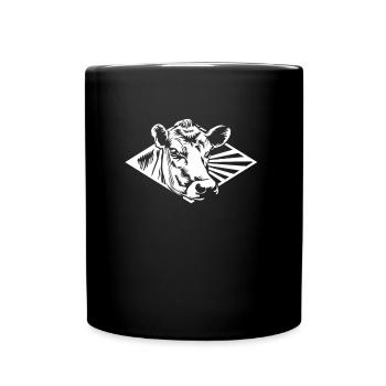 Vache chuchoteur vache crâne agriculteur agriculteur - Mug uni - noir - Devant