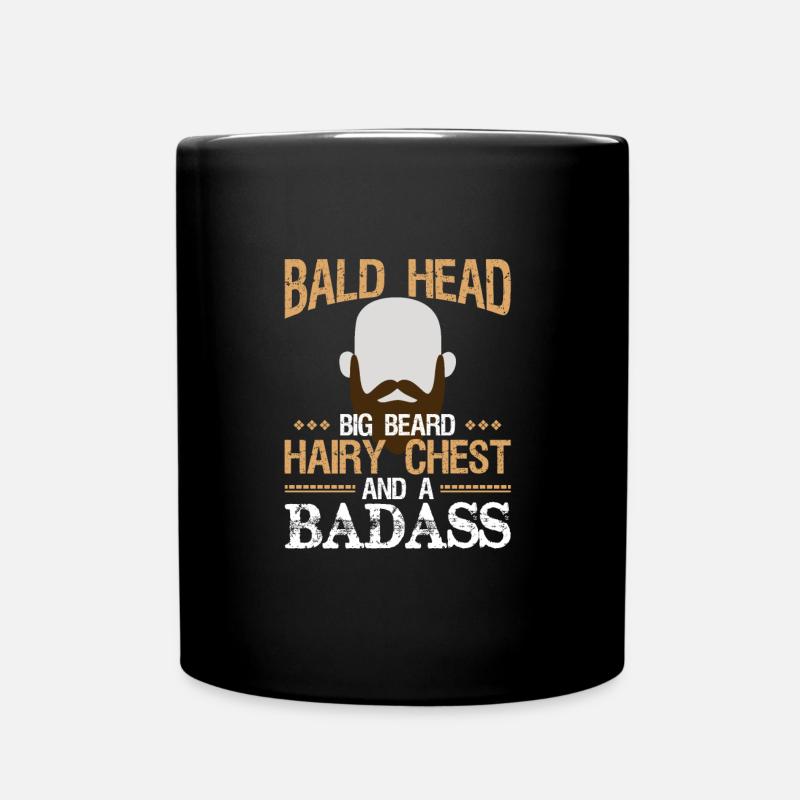 Bald Beard T-Shirt - Full Colour Mug - black