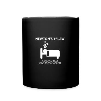 Newton's First Law - Full Colour Mug - black - Front