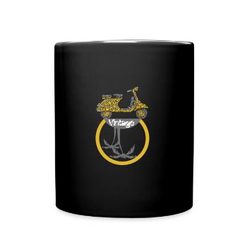 Scooter, scooter, scooter, beach - Full Colour Mug - black - Front