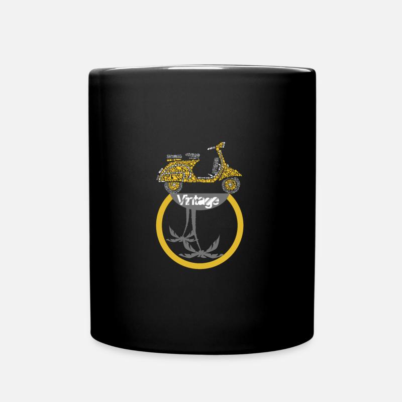 Scooter, scooter, scooter, plage - Mug uni - noir