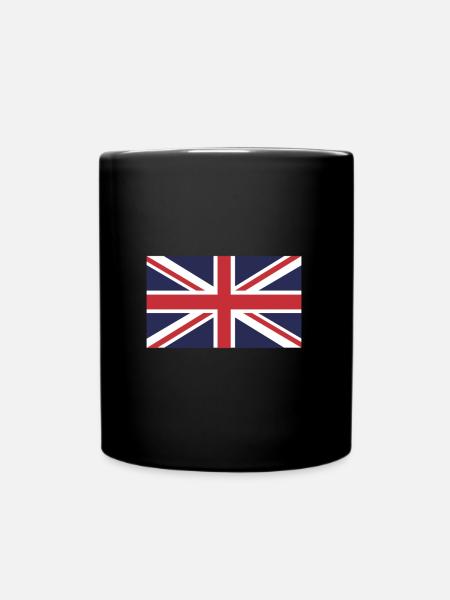 Flag UK, Flag United Kingdom, Union Jack - Full Colour Mug - black