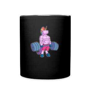 Deadlift Unicorn Fitness Cadeau de Licorne - Mug uni - noir - Devant