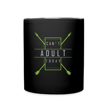 can not grow up today - Full Colour Mug - black - Front
