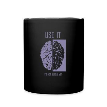 Use your brain - Full Colour Mug - black - Front