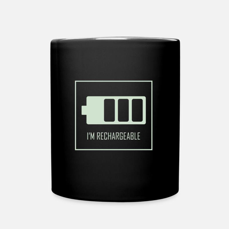 I am rechargeable - Full Colour Mug - black