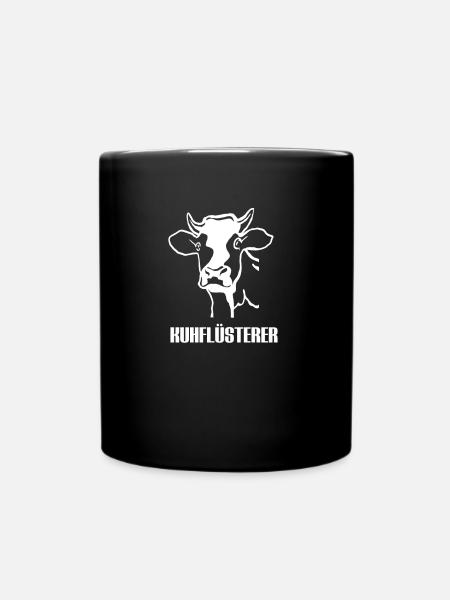Vache chuchoteur fermier crâne - Mug uni - noir
