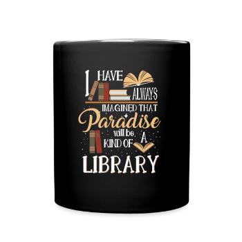 Bücher Lesen Literatur Liebhaber Roman Leseratte - Tasse einfarbig - Schwarz - Vorne