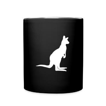kangourou - Mug uni - noir - Devant