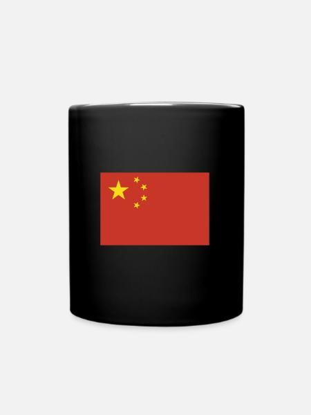 Drapeau de la Chine, drapeau de la Chine, drapeau de la Chine, drapeau - Mug uni - noir