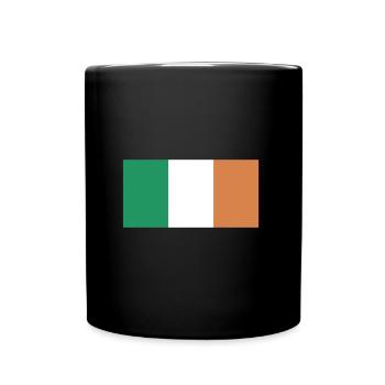Flagge Irland Flagge, Flagge Irlands, Ireland - Tasse einfarbig - Schwarz - Vorne