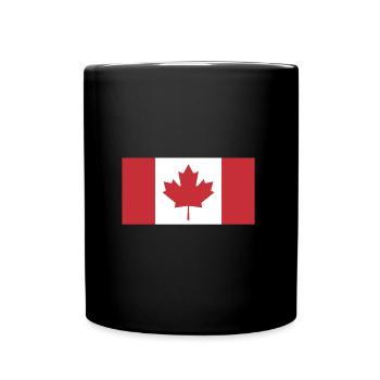 Flagge Kanada, Flagge Kanadas - Tasse einfarbig - Schwarz - Vorne
