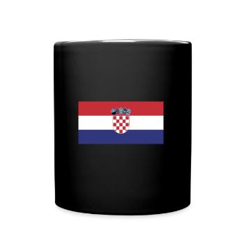 Flagge Kroatien Flagge flag of Croatia - Full Colour Mug - black - Front
