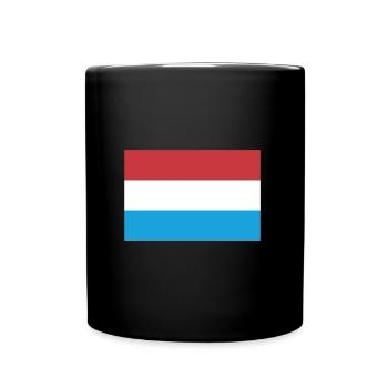 Flagge Luxemburg Flagge Luxembourg - Tasse einfarbig - Schwarz - Vorne