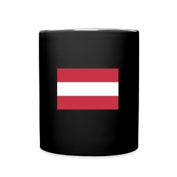 Flag of Austria, Flag of Austria, Austria - Full Colour Mug - black - Front