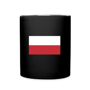 Flag of Poland, Flag of Poland, Flag of Poland - Full Colour Mug - black - Front