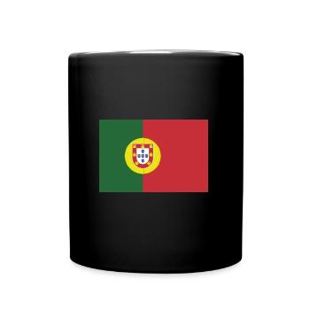 Flagge Portugal, Portugal Flagge, Flagge Portugals - Tasse einfarbig - Schwarz - Vorne