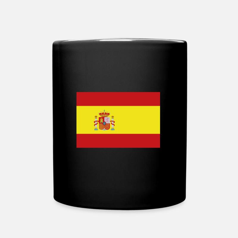 Flagge Spanien, Flagge Spaniens, Spain - Tasse einfarbig - Schwarz
