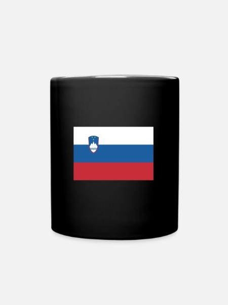 Flagge Slowenien, Flagge Sloweniens, Slovenia - Tasse einfarbig - Schwarz