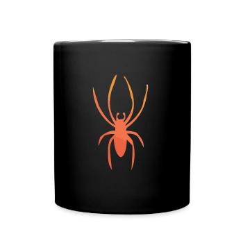 Retro Spinne - Tasse einfarbig - Schwarz - Vorne