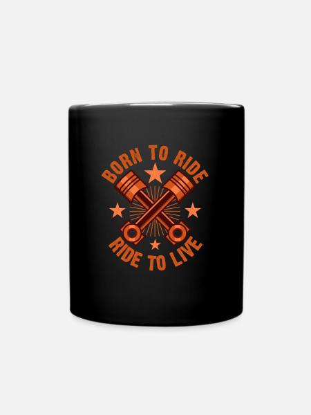 Moto née pour rouler - Mug uni - noir