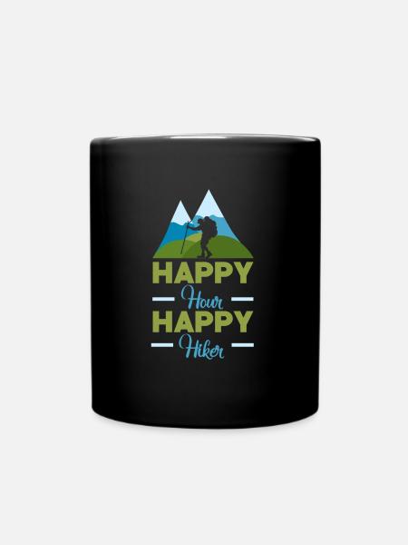 Happy hike - Full Colour Mug - black