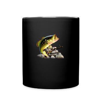 Angler fishing fishing fish - Full Colour Mug - black - Front