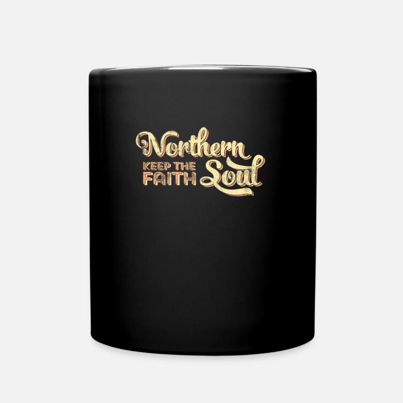 Nördlicher Seelendruck / Keep The Faith-Grafik - Tasse einfarbig - Schwarz