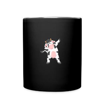 Vache tamponnée vache tamponnée agriculteur agriculteur - Mug uni - noir - Devant
